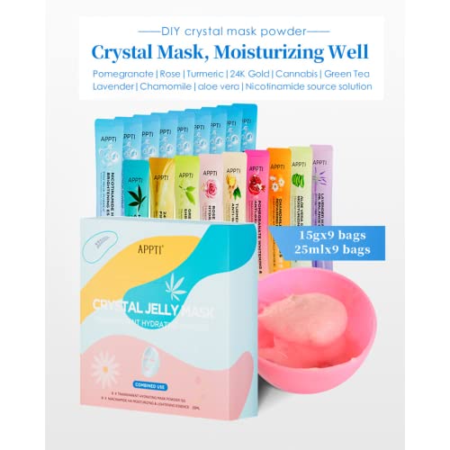 Pro Jelly Mask Professional Peel Off Facial Mask Made By Hyaluronic Acid Essence And Rich Vitamin C Powder Collagen Hydrojelly Face Mask Travel Skin Care Kit 18 Pcs Diy Spa Gel Mask Best Gift For Her #TOP2
