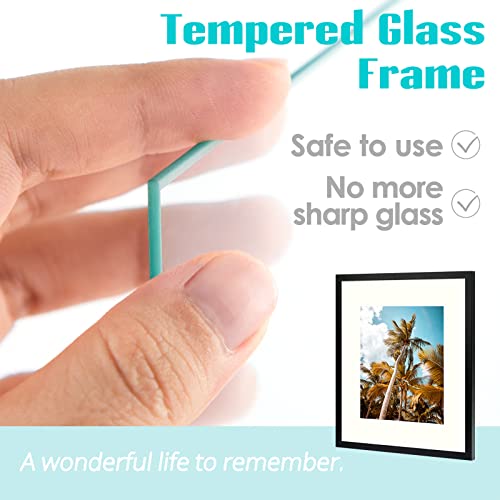 Frametory, 16X20 Picture Frame With Mat For 11X14 Picture- - High Definition Glass Wide Molding - Preinstalled Wall Mounting Hardware (Black, 1 Pack) #TOP6