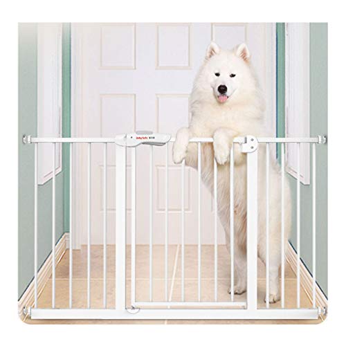 Gate de sécurité bébé escalier blanche barrière métal 215-224 cm