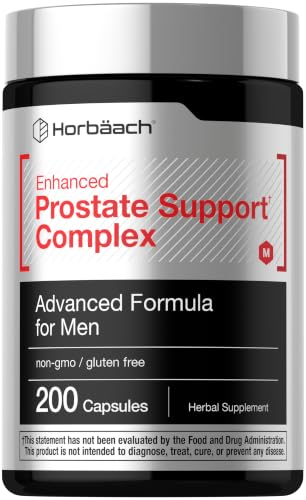 Horbaach Prostate Supplement for Men | 200 Capsules | Advanced Complex with Saw Palmetto Pygeum Stinging Nettle | Non-GMO and Gluten Free
