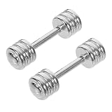 TOYANDONA 2 Piezas Mini Accesorios para Casa de Muñecas de Mini Pesas de Barbell...