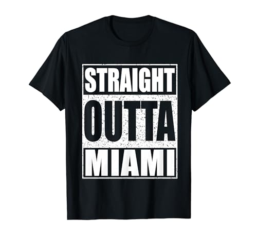 Straight Outta Miami T-Shirt Patriotic Florida Shirt T-Shirt
