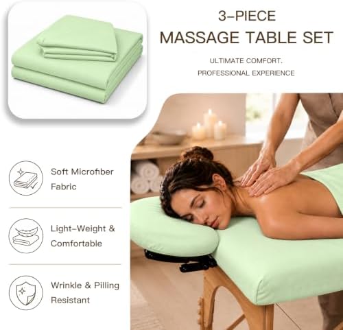 4 Sets Massage Table Sheets Set Soft Microfiber 3 Piece Massage Sheets Sets — 사진 3