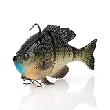 Savage Gear 3D Bluegill Fishing Bait, 3/4 oz, Dark Gill, Realistic Contours & Movement, Durable Construction, Heavy-Duty Jig Fishing Hook, Built-in Rattle, Scent Infused