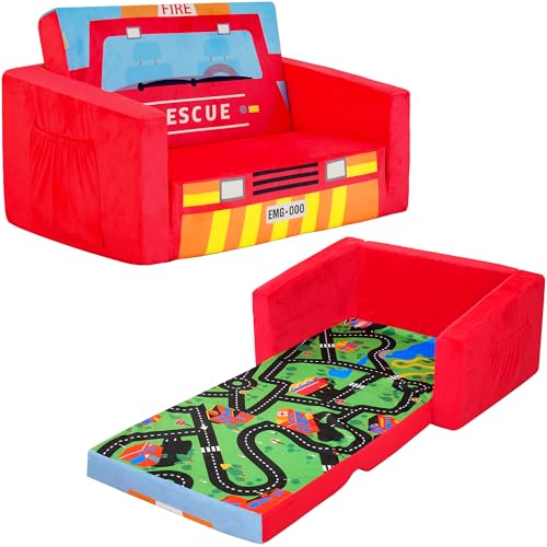 MALLBEST Kindersofa Ausklappbar 2 in 1 Schlafsofa Kindersessel für...