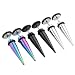 Jovivi 6pcs Mixed Colors 16G Punk Stainless Steel Taper with O ring Fake Cheater Ear Plug Earrings Look 4G 0G 00G Gauge