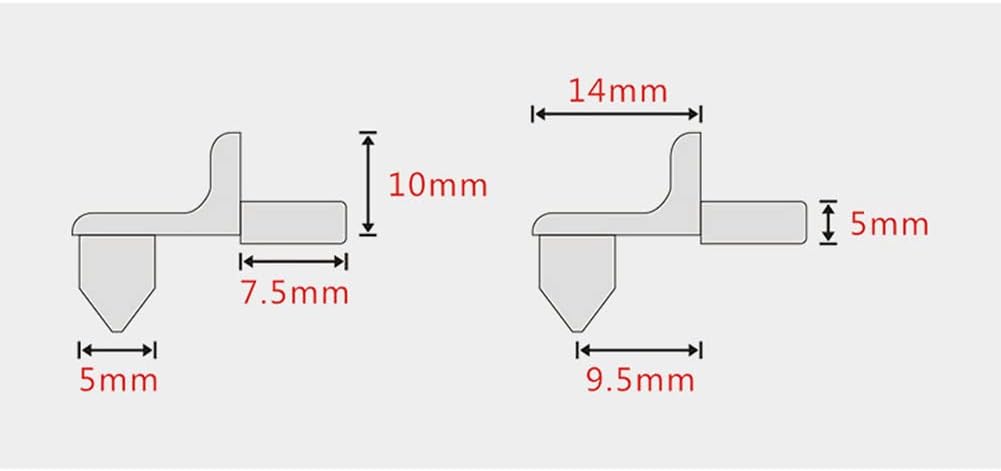 Shelf Brackets Supports Cabinet - 15pcs Shelf Bracket Pegs Laminate Tray Wardrobe Zinc Alloy Partition Tray Shelf Pins Support for Cabinet Furniture Closet