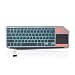 Produktbild KOOCHUWAH Kabellose Tastatur, Hintergrundbeleuchtung, mehrere Geräte, Touchpad, Bluetooth-Tastatur, 2,4 GHz, USB-Empfänger, Smartphone, Tablet, PC, TV, AZERTY-Tastatur