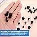 100 Pcs Rubber Plugs for Round Holes, Waterproof Silicone Hole PlugsRubber Stoppers PlugsRubber Plugs for Holes Assorted Sizes for Pipes Test Tubes Bottles(5 Sizes, Black)