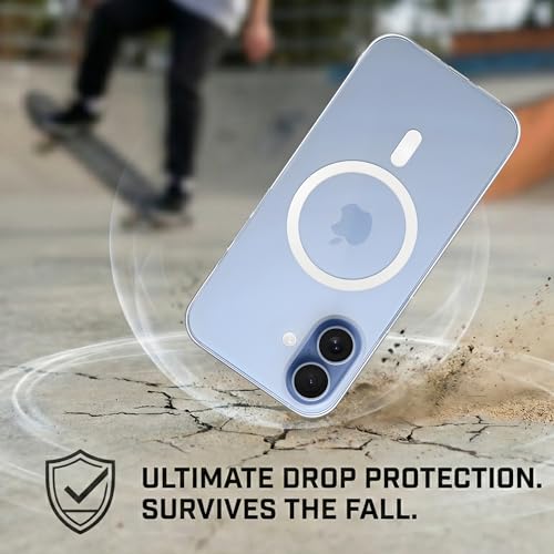 Image of Anti Yellow Clear Magnet Case for iPhone 16 Plus, Premium Polycarbonate, Ultra Strong Magnets, 360 Drop Protection, Raised Camera Protection, MagSafe Compatible