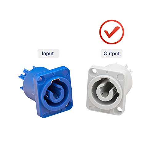 Wecan 4 Packs Conector Powercon Hembra 3 Pines miniatura 6