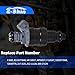 Fuel Injectors Compatible with 1996-1998 Jeep Cherokee1997-1998 Grand Cherokee 1997-1998 Wrangler TJ 4.0L L6 Set of 6 Replace# RL030778AB