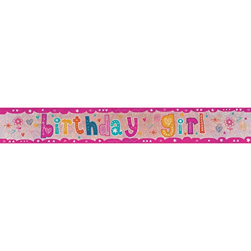 Image of Birthday Girl Holographic Foil Banner 2.7m x 12.5cm
