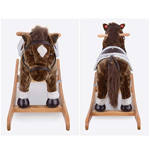 Schaukelpferd QIQIDEDIAN Der hölzernen Pferdekinder der frühen Kindheit Erziehungsspielzeugkinder des hölzernen… – Bild 4