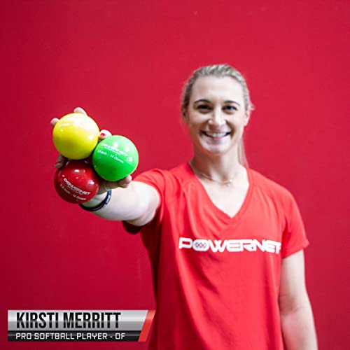 Powernet 3.2" Weighted Hitting Batting Progressive Training Balls (9 Pack) | Build Strength And Muscle | Improve Technique And Form | Softball Size (Lite Pack | 12, 14, 16 Ounces) #TOP7