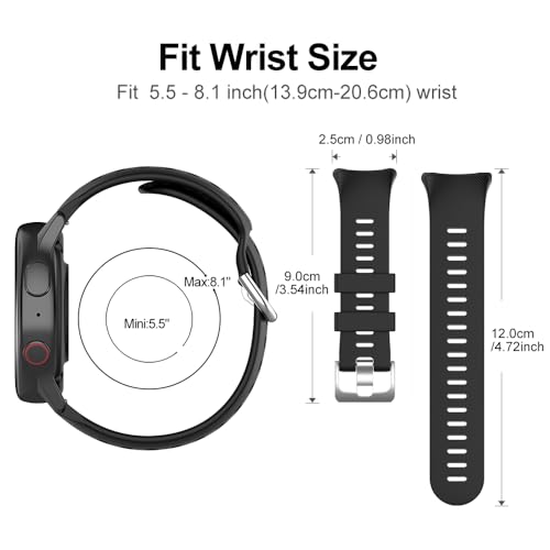 Correa de silicona compatible con Garmin Forerunner 45 miniatura 3