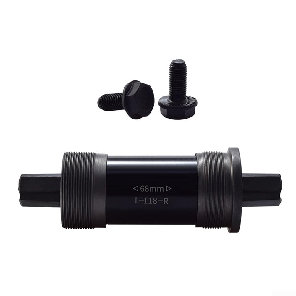 Yhenlovtt Guarnitura pieghevole per bicicletta, 48 denti, 170 mm, corona in lega, foro quadrato, movimento centrale per cambio a velocità singola (guarnitura + 118BB)