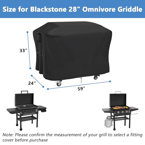 Hiticover 59" Grill Cover for Blackstone 28 Inch Griddle, 59 x 24 x 33 in by Hiticover - Used condition - Image 2