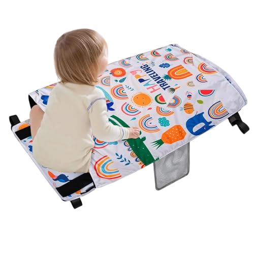 Toddler Airplane Bed, Hammock Seat Extender, 17.32x31.1 inches, Soft Foldable Flight Sleep, Trips Comfortable Rest Solution, Portable Baby Travel Bed for Plane Cruise Train Camping Vacation Kids