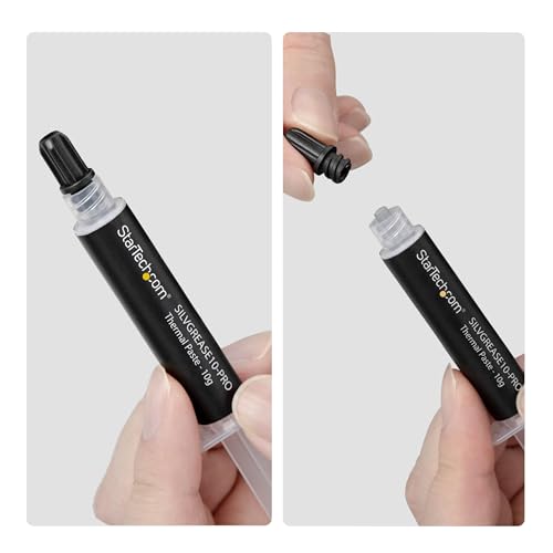 Image of StarTech Thermal Paste 10g, 14.5W /mK, Includes Spreader (SILVGREASE10-PRO) | Silicone CPU and GPU Compound, Non-Conductive Heatsink Grease for Desktop PCs and Laptops