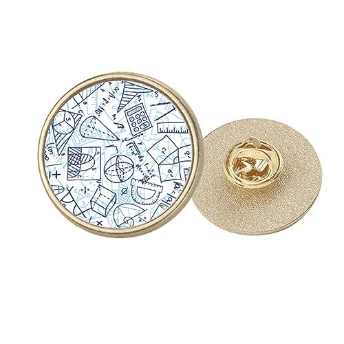 Broche bleue peinte à la main en métal doré taille M pour sublimer un manteau lors d'un mariage