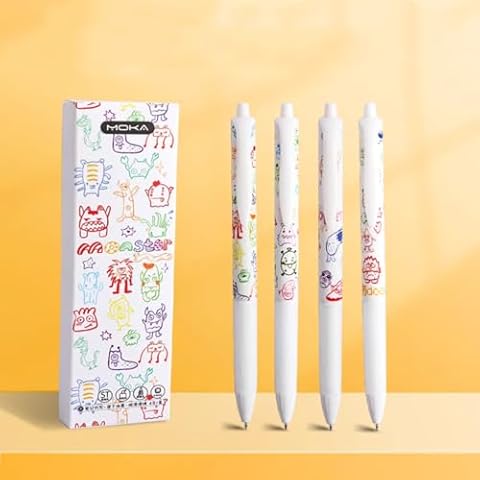 Toshine Smooth Writing Pens Aesthetic Pens Retractable Quick Dry Gel Ink Pens Fine Point 0.5mm Black Ink Gel Pens for Office School Cover