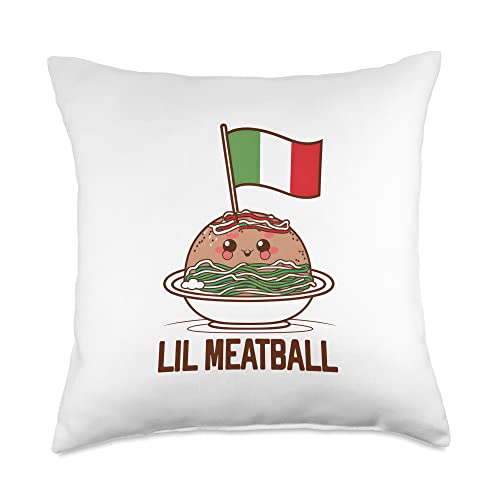 Meatball Italian Food Italy Flag Spaghetti Meatballs Frozen Throw Pillow