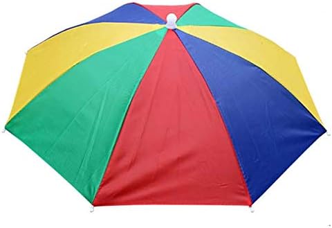 13'' Rainbow Umbrella Hat, Toy Umbrella Hat for Kids and Adults, Umbrella Performing Props