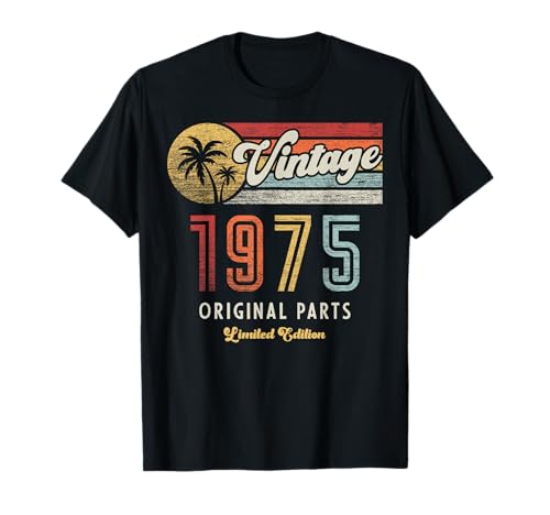 Vintage 1975 Original Parts Palms 50th Birthday T-Shirt