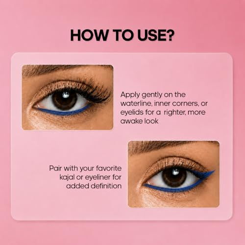 Image of Recode Blue Pookie Kajal 0.3G,Smooth & creamy application,Lightweight,Smudge Proof Kajal,Perfect for everyday makeup looks