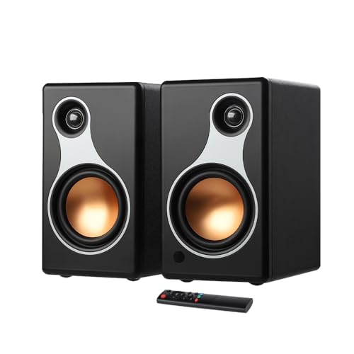 AIYIMA S500 Active Bookshelf Speaker 100W Bluetooth 5.0 HiFi Powered RCA Speakers with SUB...