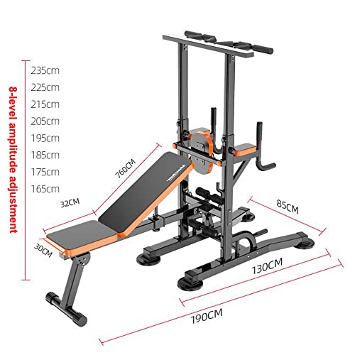 Zjdu Training Fitness Workout Station,Adjustable Heavy Duty Dip Station Stand Body Press Bar,Power Tower Dip Station Pull Up Bar, For Home Gym Strength Training Workout Equipment,A #TOP6