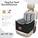 GL GLENSLAVE Dog Car Seat for Small/Medium Dogs Under 35lbs,Memory Foam Dog Booster Seats,Detachable and Washable Traval Pet Car Seat, Dogs Bed with 2 Safety Belts(Balck/Grey)