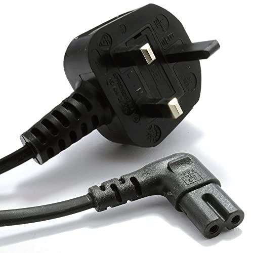 3M Figure 8 Power Lead Right Angled for Laptop CD Player PS2 PS3 SKY, Cable Box