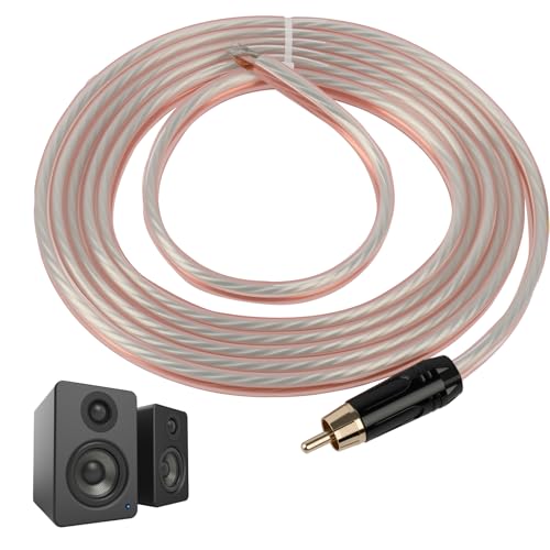 Cable de Altavoz RCA de 2 Metros con Conectores Chapados en Oro - Ideal para Amplificadores y Subwoofers, Cables de Audio de para Conexiones de Sonido，cable subwoofercable audio altavoces