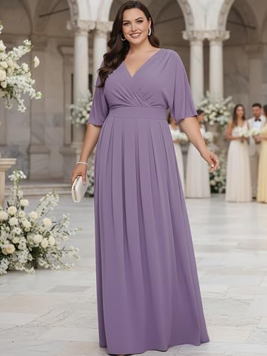 Image of KOH KOH Womens Long Pleated Flowy Modest Evening Wedding Guest Maxi Dress
