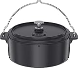 RÖSLE VARIO Dutch Oven, Forno olandese in ghisa smaltata, coperchio utilizzabile come padella, con maniglia per il trasporto, 8,5 l, 43,5 x 36 x 20 cm, nero