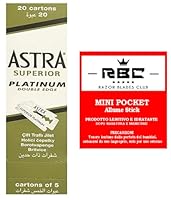 Razor Blades Club - Astra Rasierklingen mit hämostatischen Kerzen, 100 Stück