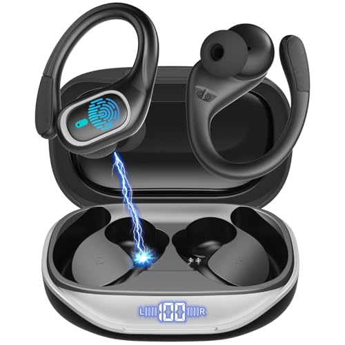 AI Translation Earbuds Real Time 164 Languages Translator Earbuds Noise Cancelling, Open Ear Wireless Earphones, Bluetooth 5.4 Headphones, Translating Device for Travel Business Study, Grey