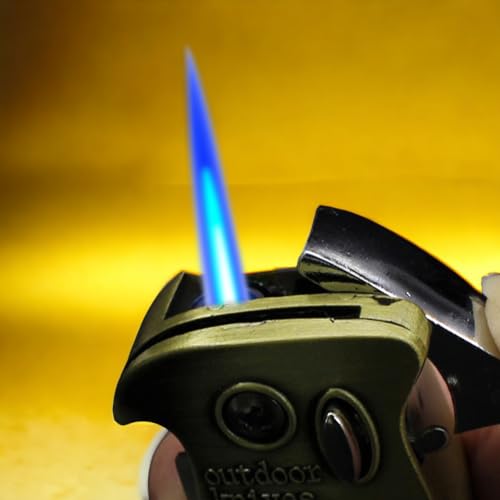 Encendedor multifuncional con brujula y llama azul miniatura 3