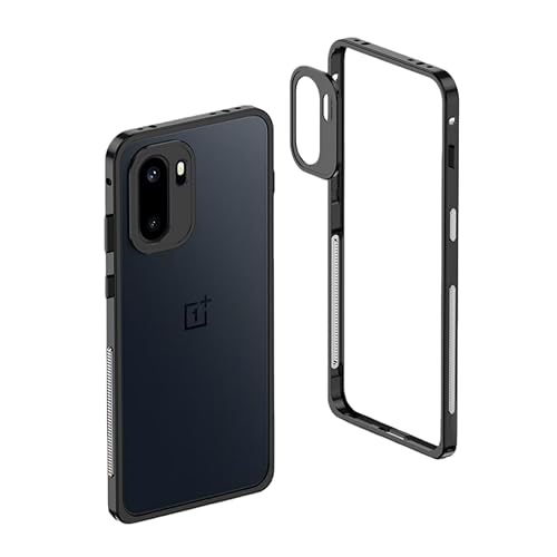 OnePlus 15R�Ή������o���p�[ �����^���M�P�[�X �y�� �V�[�z�[�X���b�N���o�b�N�� �l�W�Ȃ� �����^�����Y�ی�v���[�g�t�����^���t���[���J�o�[OP15R-LP-60511 (�u���b�N) [���s�A���i]