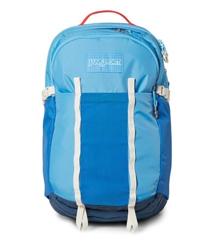 Image of JanSport 34L All Around Pack - 15 inch Laptop Sleeve, Electric Azul | Versatile Rucksack w /Hydration Sleeve, Reflective Accents & Safety Whistle