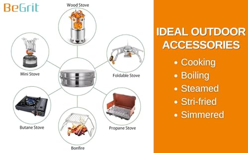 BeGrit Backpacking Camping Cookware Mini Picnic Camping Cooking Mess Kit with Pot and Pan Set for Hiking 4pcs Set - image 6