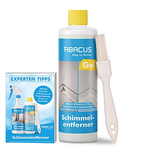 ABACUS® Schimmelentferner Gel mit Pinsel, Antischimmel mit Hafteffekt gegen Schimmel und Stockflecken, konzentriertes Anti-Schimmel-Gel entfernt Schimmel innerhalb Sekunden 1x500ml Schifo (2432)