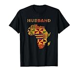 Afro Black Husband African Ghana Kente Cloth Couple Matching T-Shirt