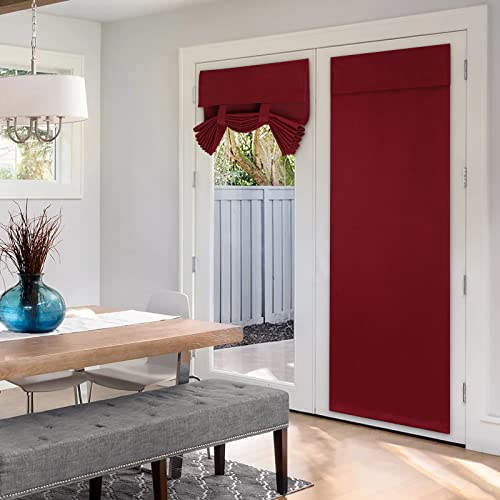 HOMEIDEAS Blackout Door Curtains for French Door 26x68 Inch Burgundy by HOMEIDEAS - Used condition - Image 6