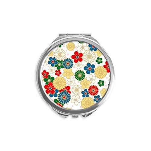 Miroir rond ukiyo-e fleurs cadeau poétique pour passionnés du Japon
