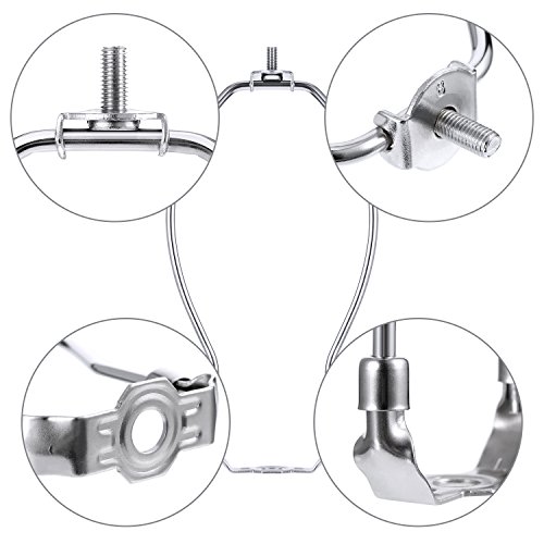 Maxdot 2 Pieces Lamp Harp Holder For Table And Floor Lamps (Chrome Polished, 8 Inch) #TOP2