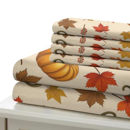 Parure de lit 3D citrouilles d'automne effet microfibre