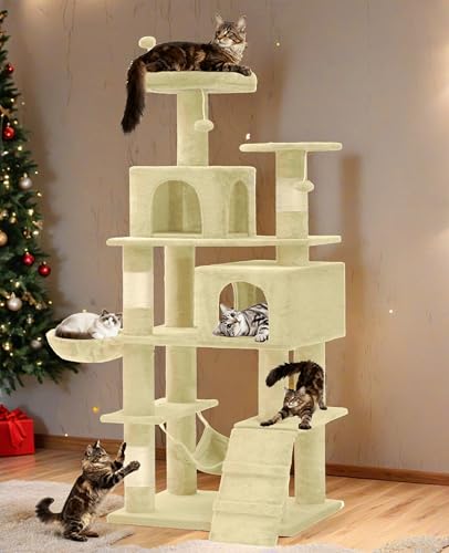 Torre para gatos de 75 pulgadas para interiores miniatura 1
